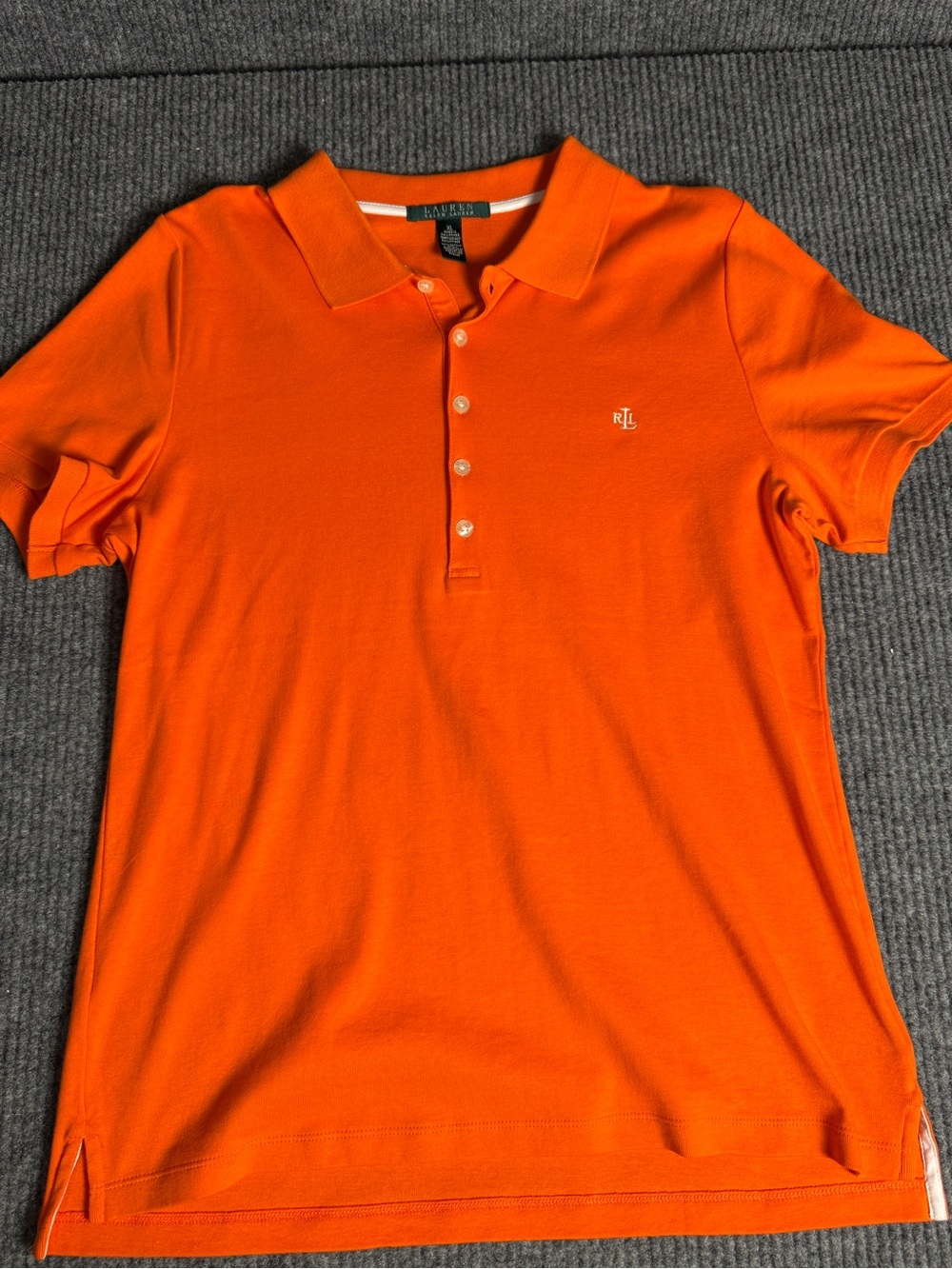 Ralph Lauren Bright Orange Polo with Contrast Trim